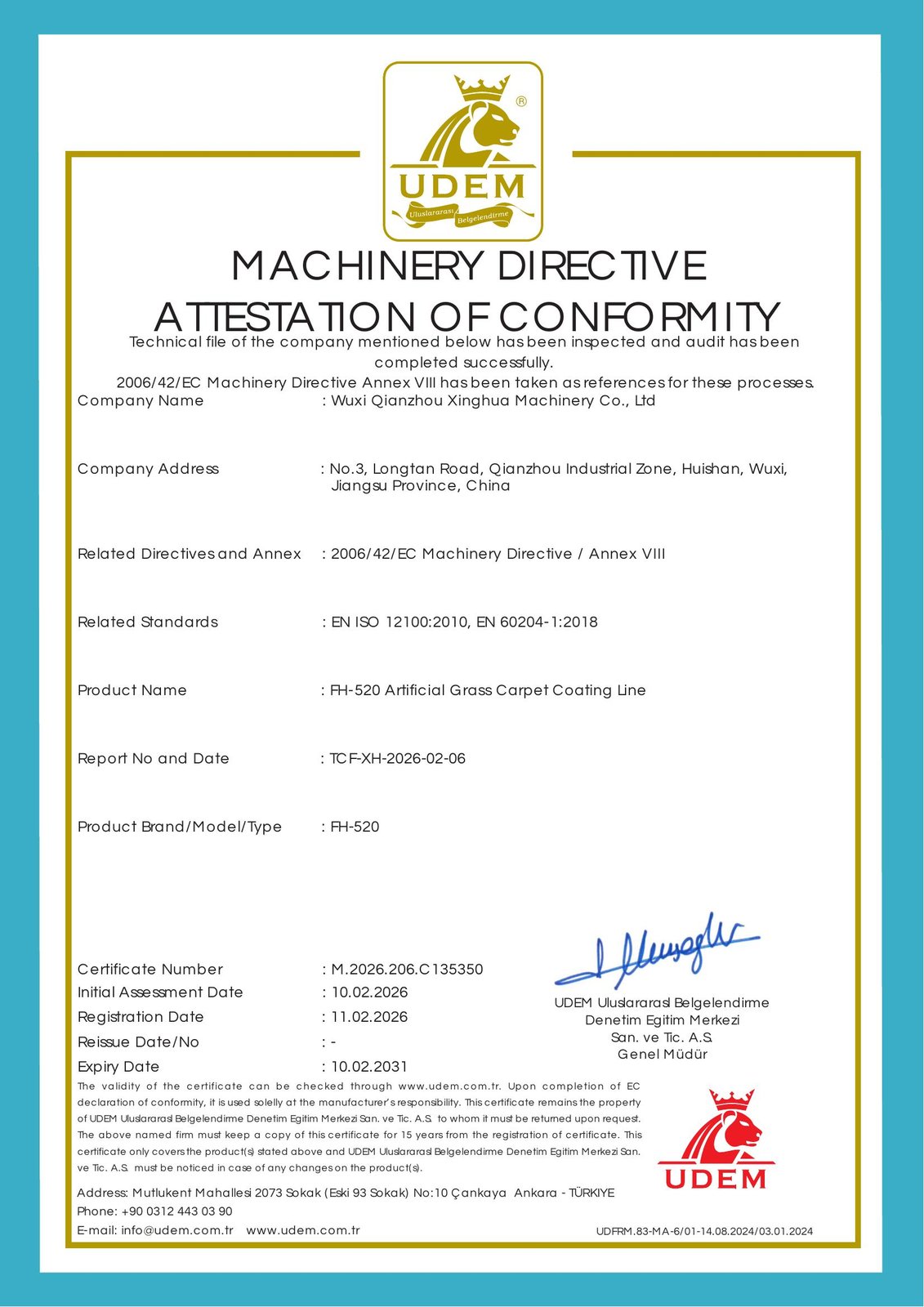 CE Certificate