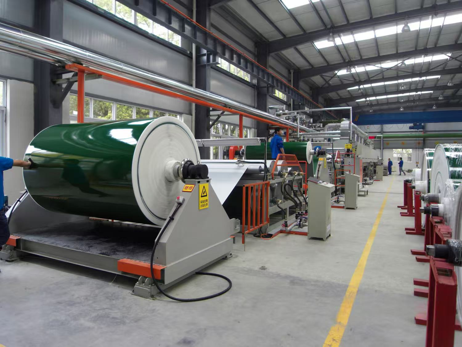 Línea de recubrimiento y laminado de bandas transportadoras PVC/PU