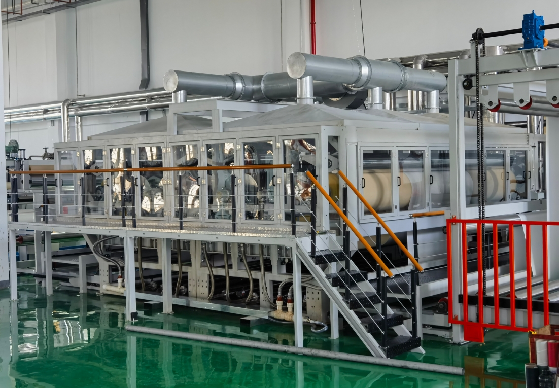 Rampa de secado por cilindros para telas filtrantes extrananchas